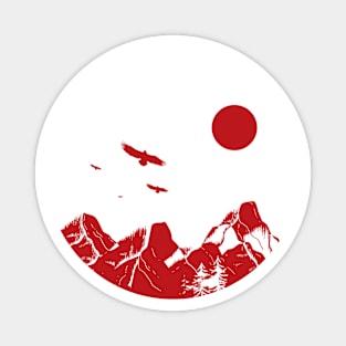 Red Sun in the Mountains Magnet